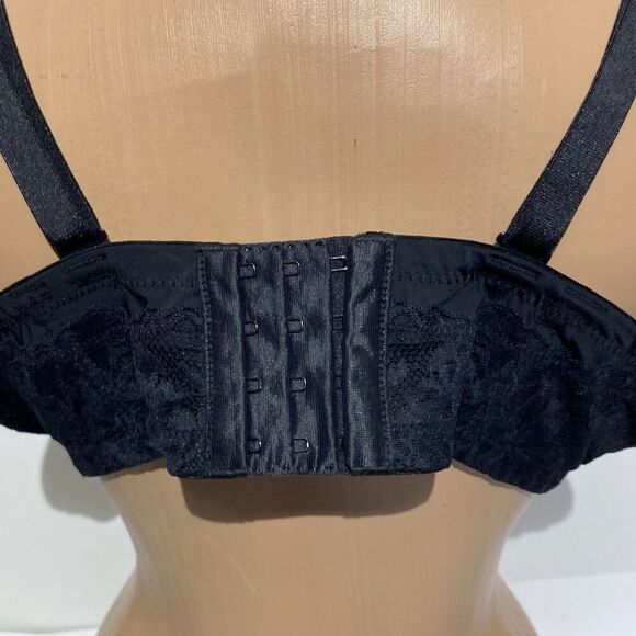 Torrid Women's Black Feel The Fit Lace Trim Underwire Push Up Bra Size 40DD - Picture 5 of 11